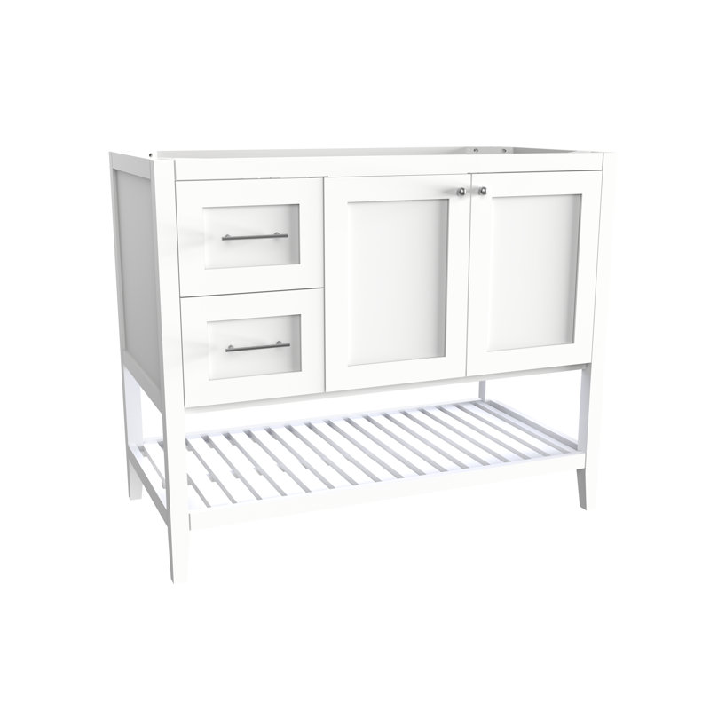 DISAR 42'' Single Bathroom Vanity Base Only in White Wayfair